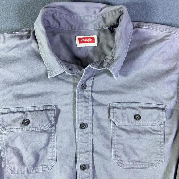 Wrangler Other - Wrangler Denim Shirt Adult XLarge XL Grey Rodeo Western Cowboy Horse Ranch Mens